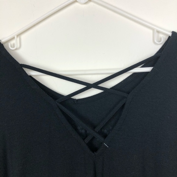 NWT Bebe Bedazzled Long Sleeve Top w/ Fun Details - Picture 5 of 7